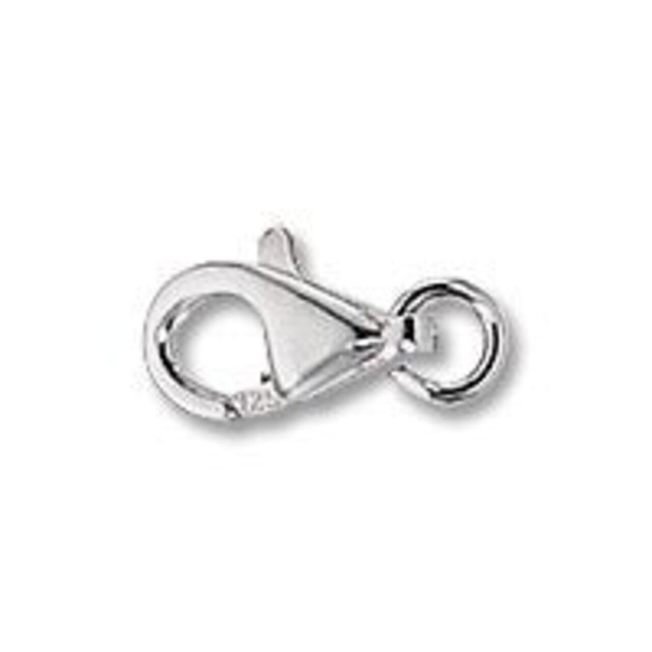 JewelrySupply Lobster Clasp 9x5mm w/Open Ring Sterling Silver (1-Pc)